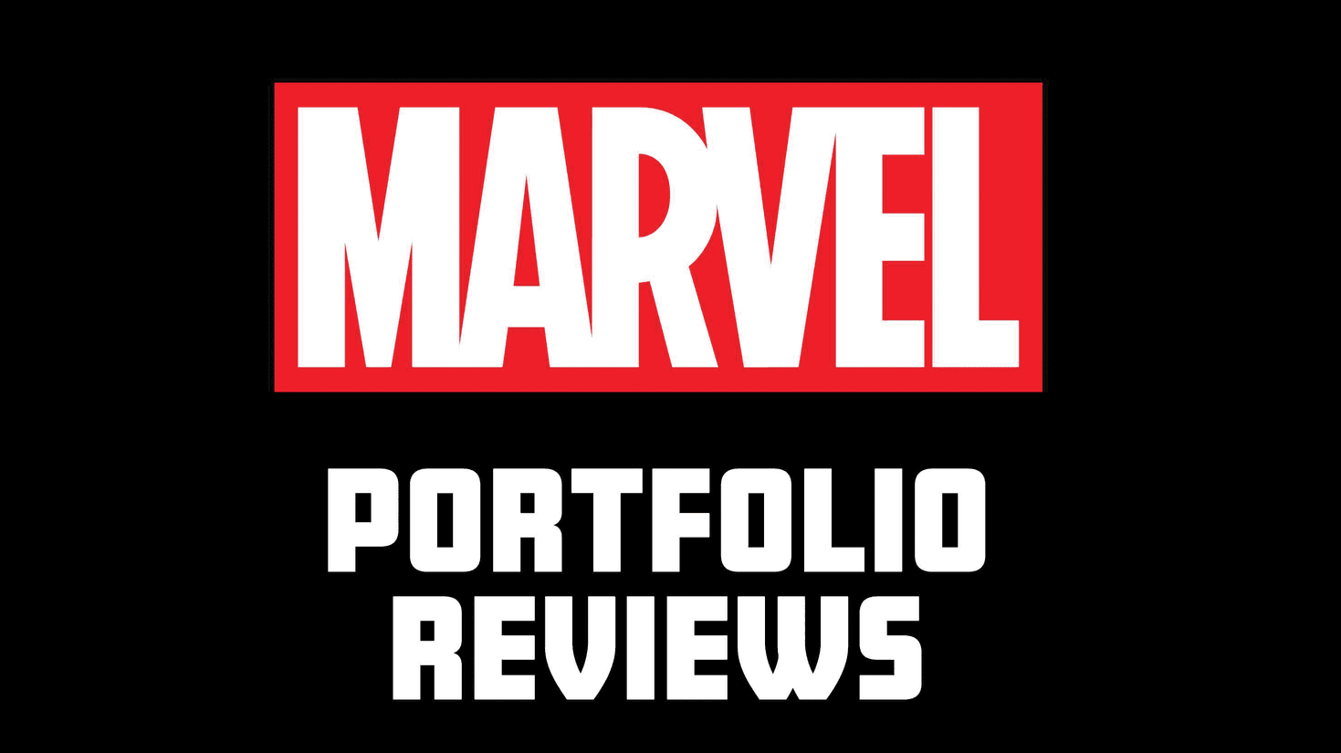 Marvel Logo + "Portfolio Review" text