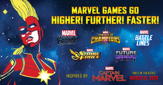 Marvel Games Slate Goes Higher! Further! Faster! With Captain Marvel