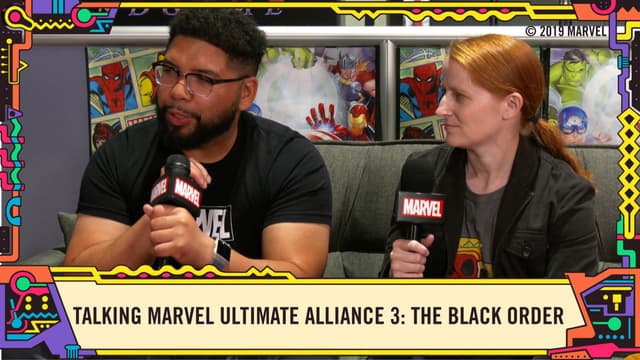 Creating a team in MARVEL ULTIMATE ALLIANCE 3: The Black Order @ SDCC 2019