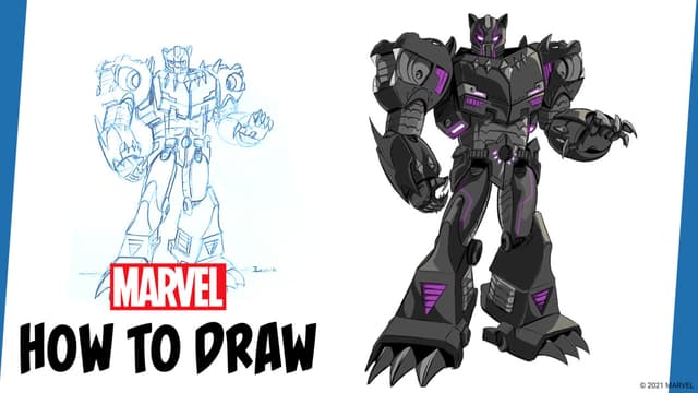 Marvel's Avengers: Mech Strike | How to Draw Black Panther