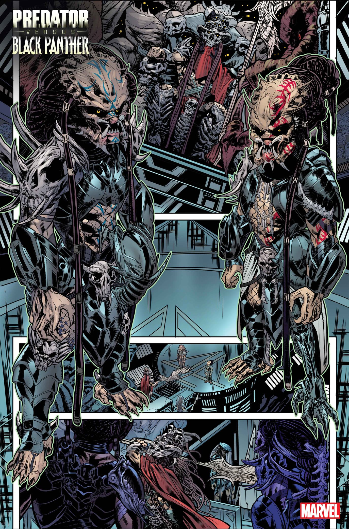 PREDATOR VS. BLACK PANTHER #1 interior artwork by Chris Allen