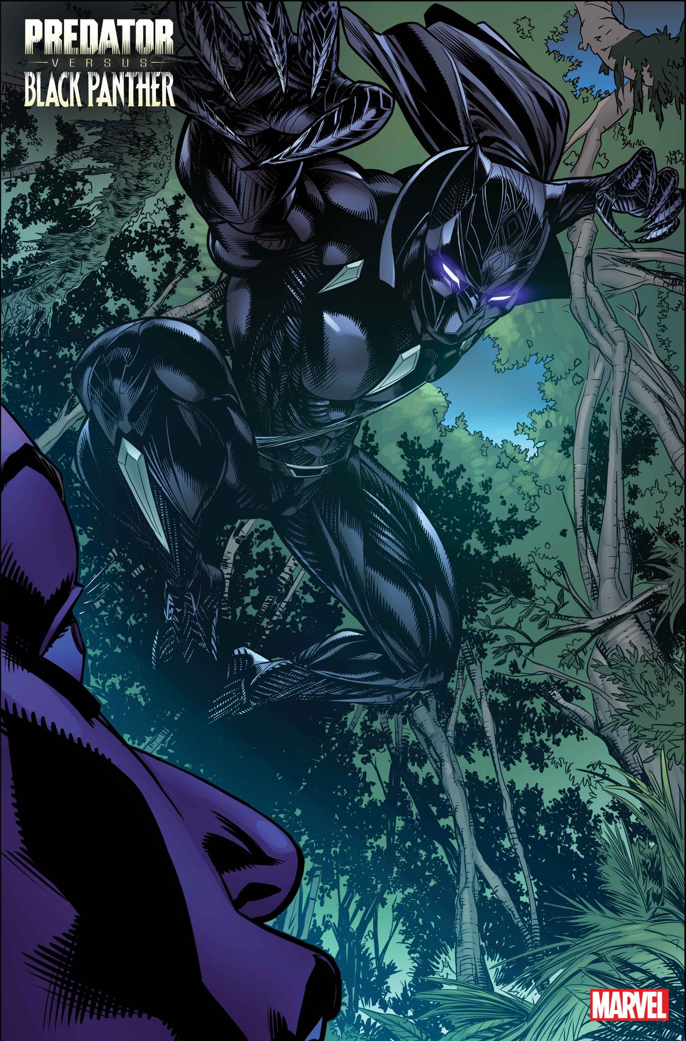 PREDATOR VS. BLACK PANTHER #1 interior artwork by Chris Allen