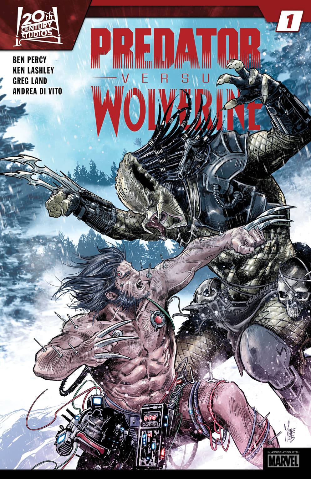 PREDATOR VS WOLVERINE #1 cover by Marco Checchetto