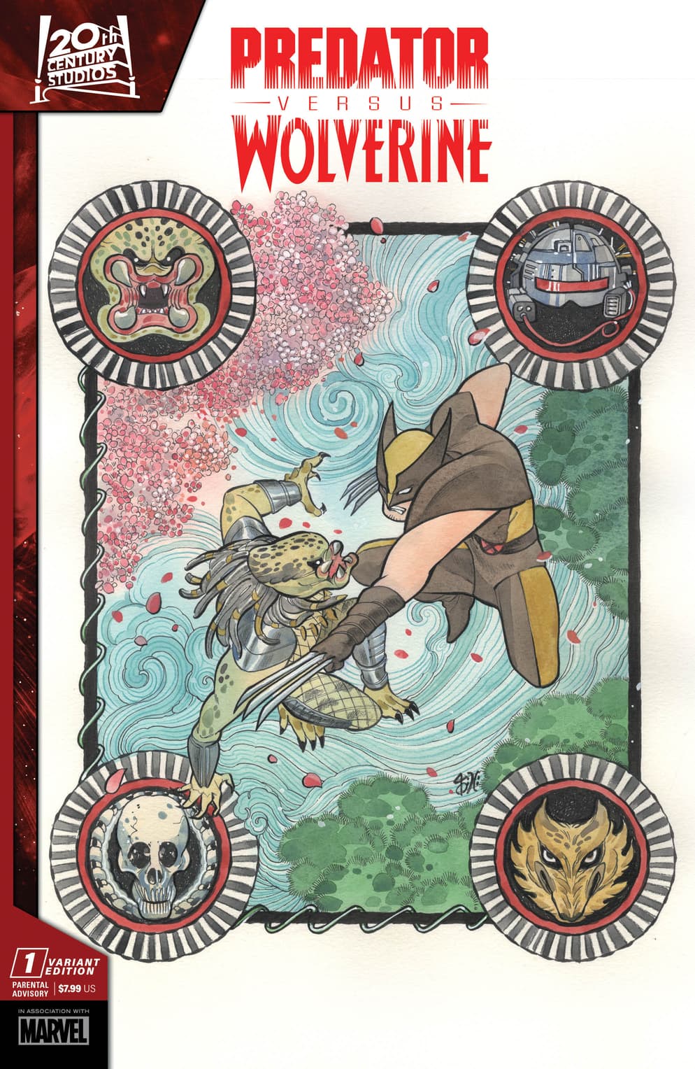 PREDATOR VS WOLVERINE #1 variant cover by Peach Momoko