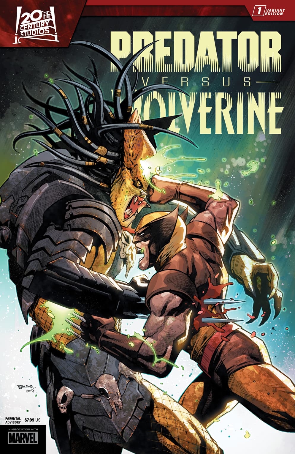 PREDATOR VS WOLVERINE #1 variant cover by Stephen Segovia