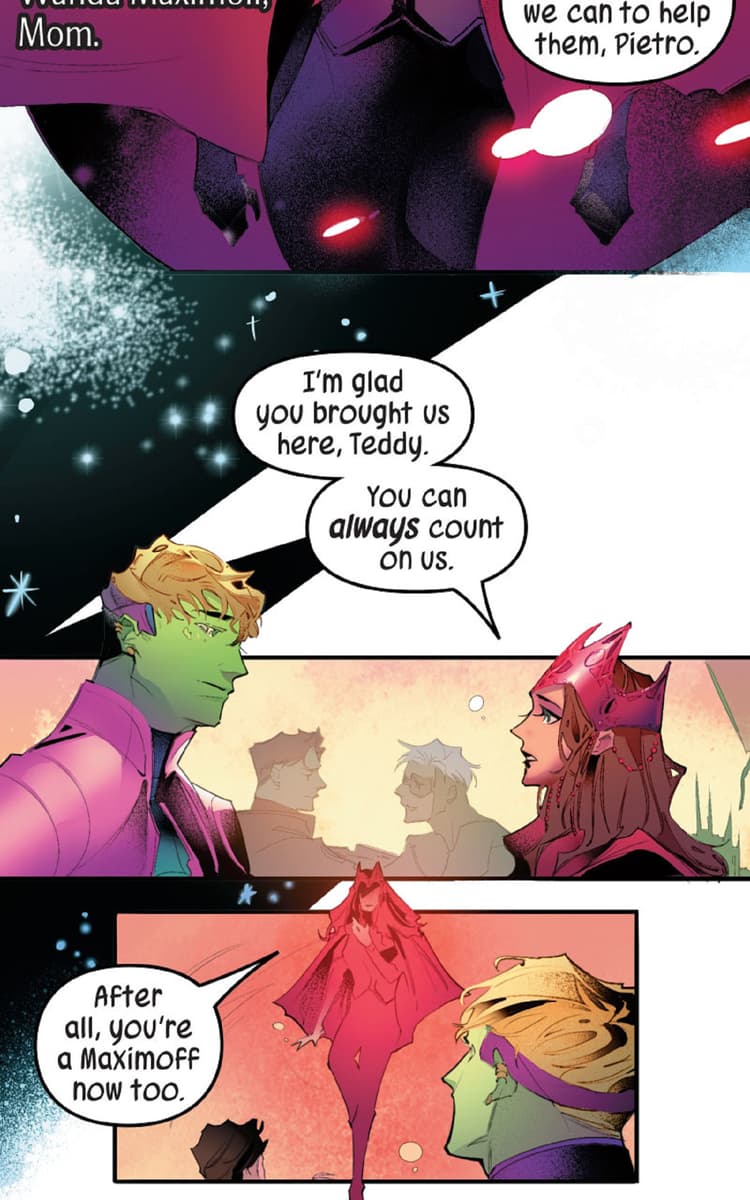 LOVE UNLIMITED: HULKLING & WICCAN INFINITY COMIC #25 preview page.