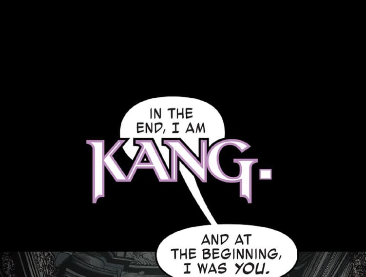 Preview panels from KANG THE CONQUEROR: ONLY MYSELF LEFT TO CONQUER INFINITY COMIC #1.