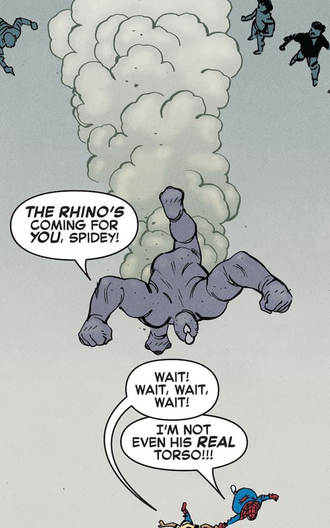 Rhino pursues two Spider-Men!