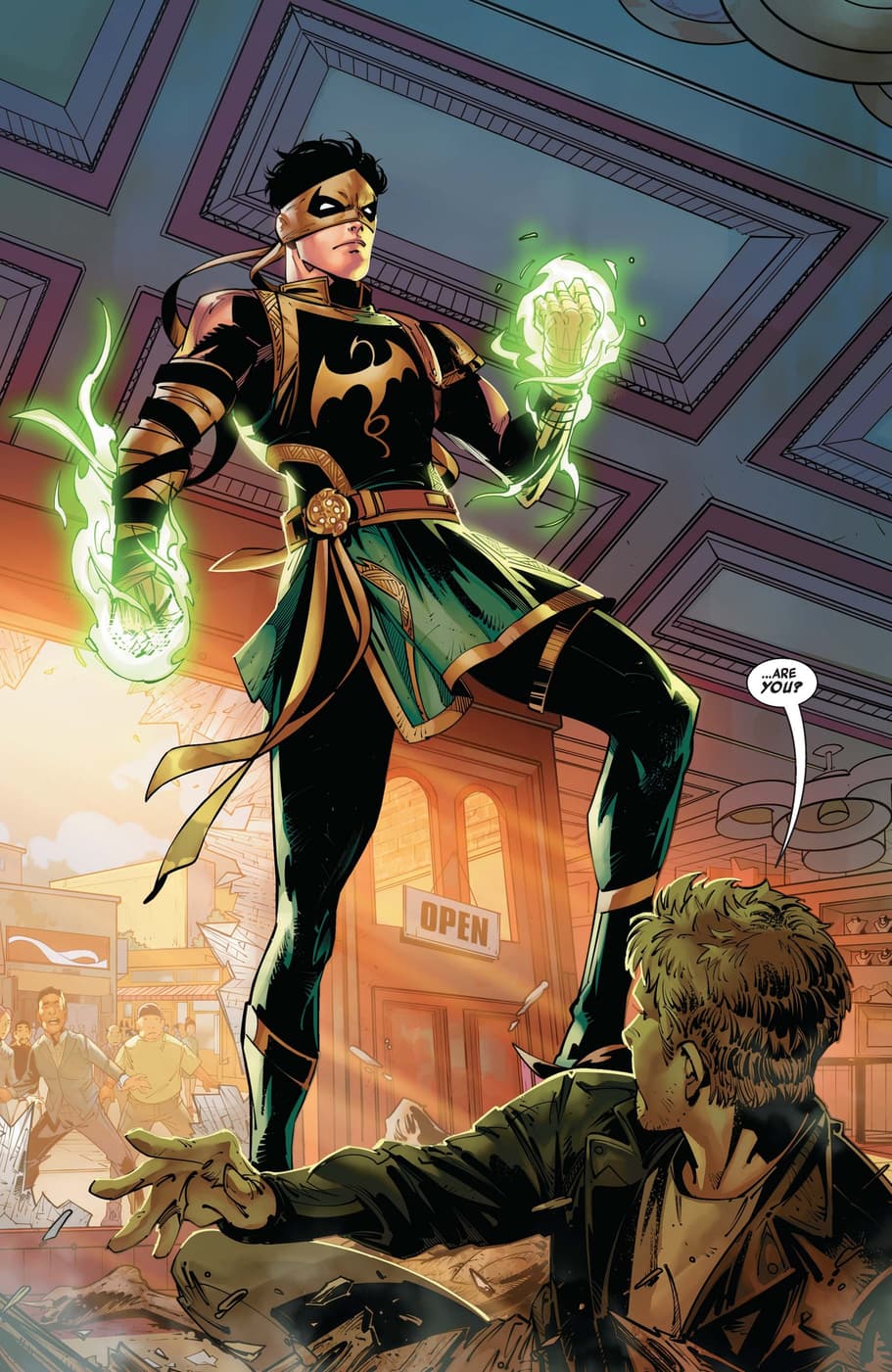 Lin Lie carries the mantle in IRON FIST (2022) #1.