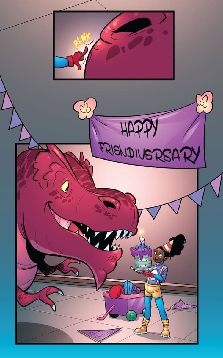 Preview panels from DEVIL DINOSAUR INFINITY COMIC (2023) #1.