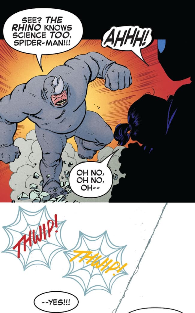 Rhino pursues two Spider-Men!