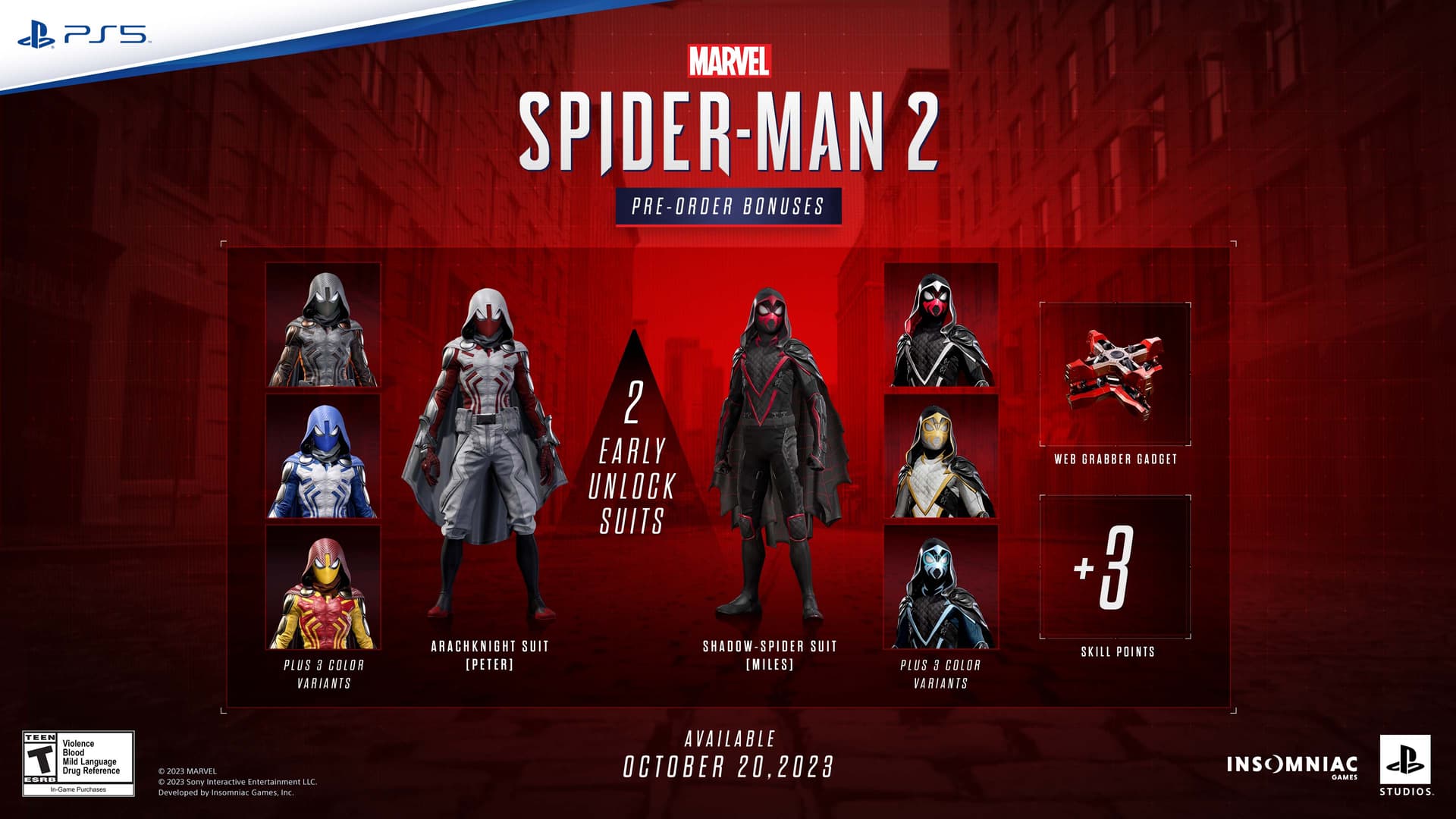 Marvel's Spider-Man 2 Pre-Order Bonuses Early Unlocks
