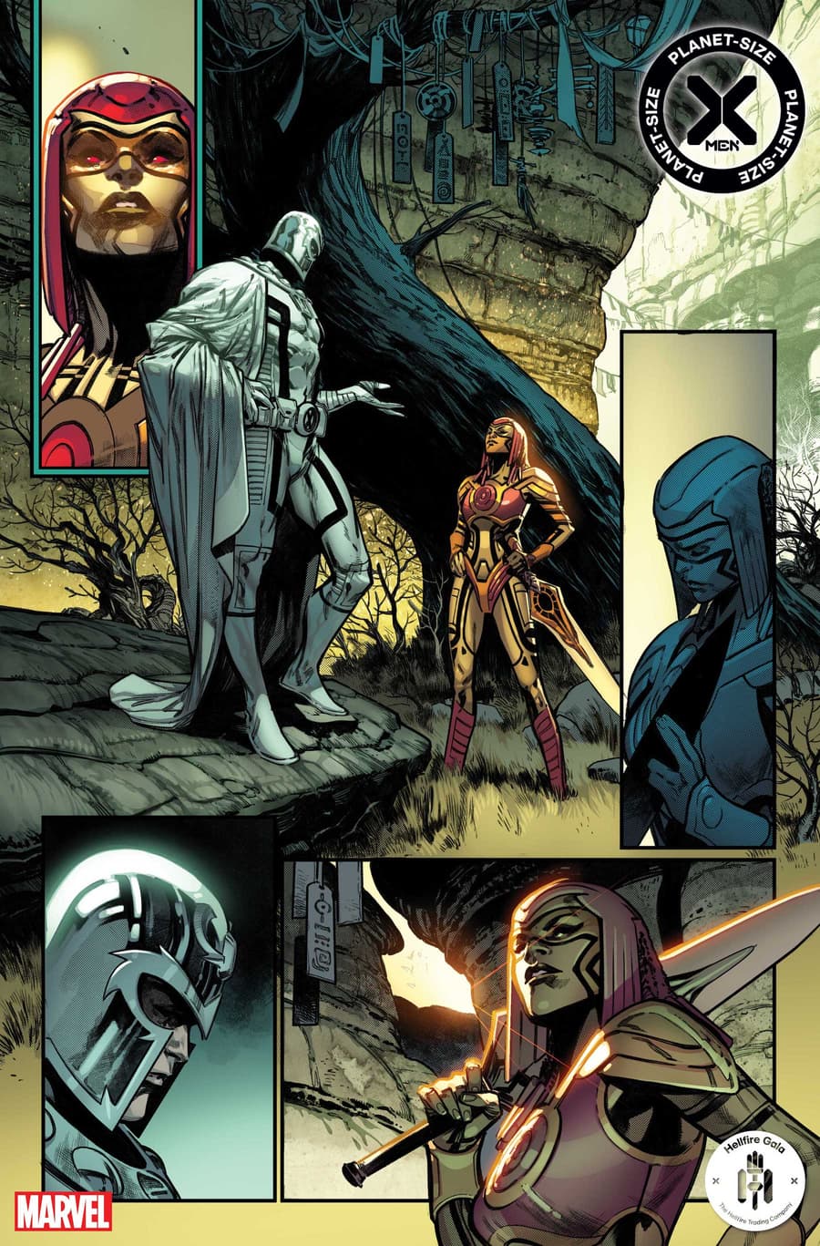 PLANET-SIZE X-MEN #1 art by Pepe Larraz with colors by Marte Gracia