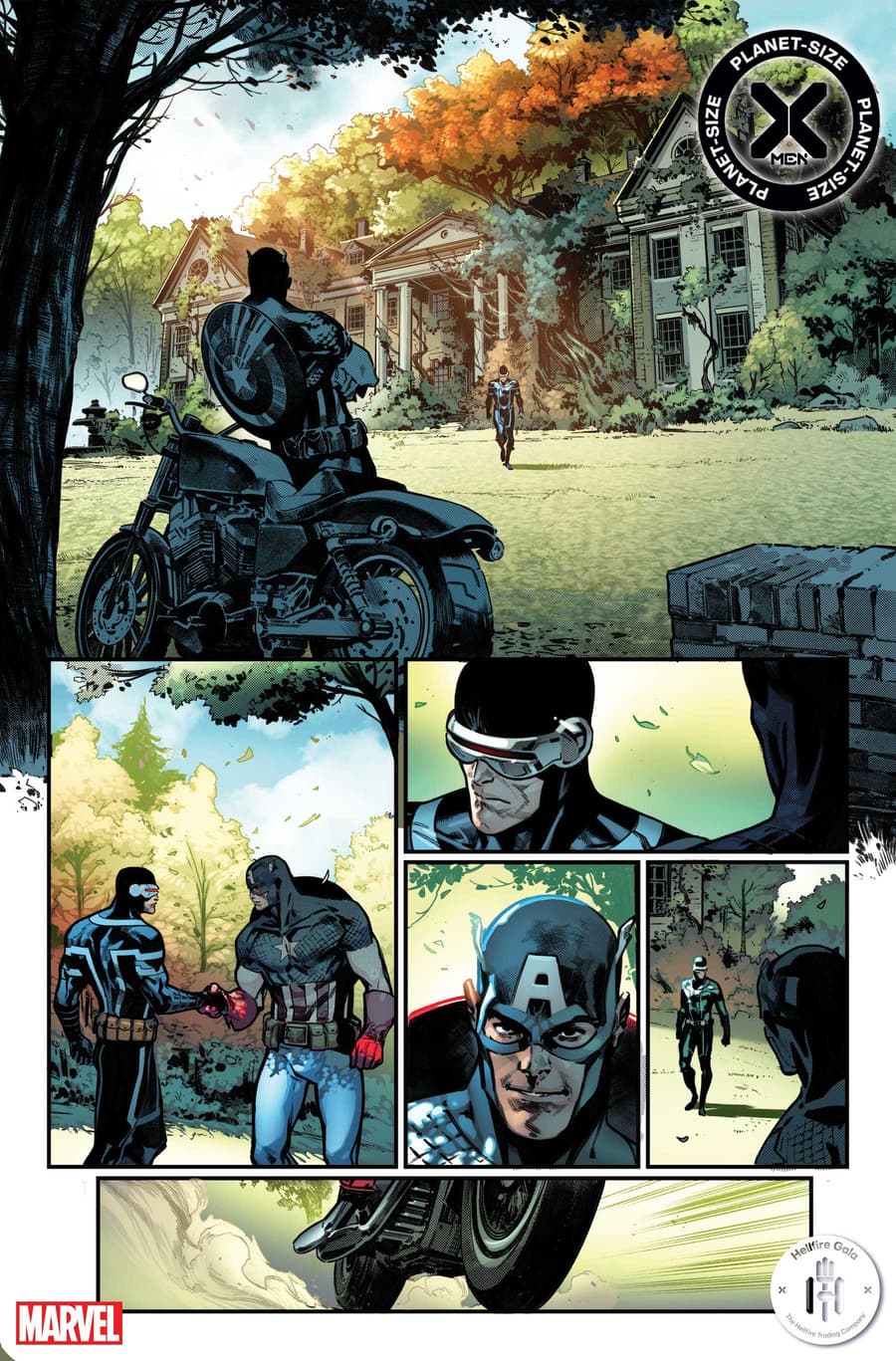 PLANET-SIZE X-MEN #1 art by Pepe Larraz with colors by Marte Gracia