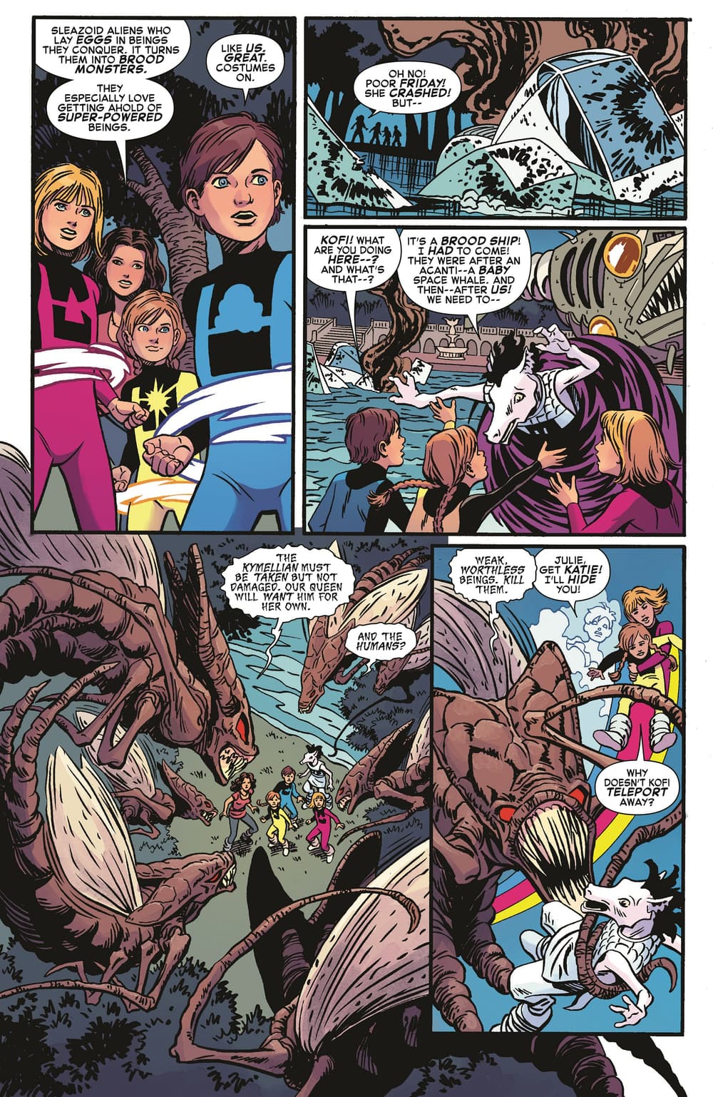 POWER PACK: GROW UP! #1 interiors by June Brigman, Tamra Bonvillain, and Roy Richardson