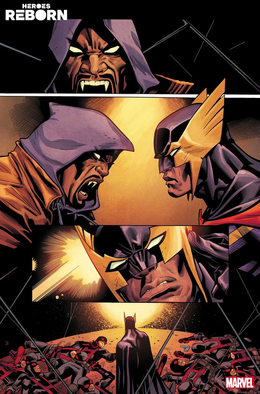 HEROES REBORN #1 preview art by Ed McGuinness with inks by Mark Morales and colors by Matt Wilson