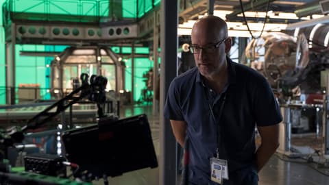 Peyton Reed on the set of Ant-Man and the Wasp