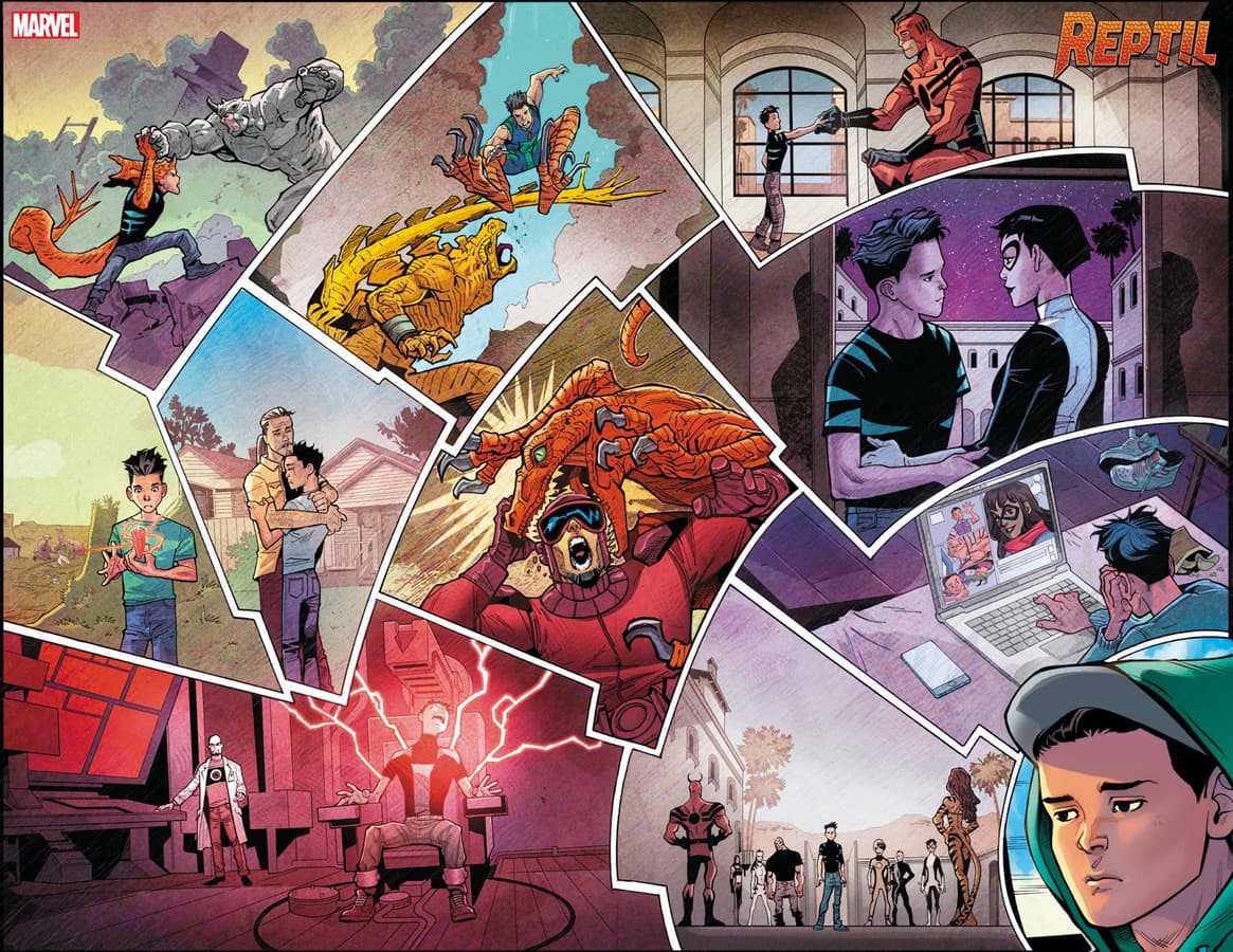 REPTIL #1 preview art by Enid Balám with inks by Victor Olazaba and colors by Carlos Lopez