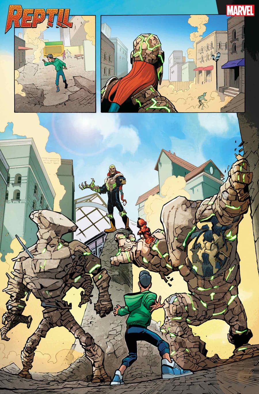 REPTIL #1 preview art by Enid Balám with inks by Victor Olazaba and colors by Carlos Lopez