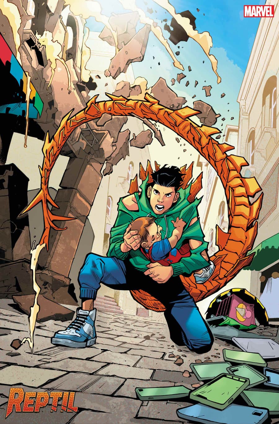 REPTIL #1 preview art by Enid Balám with inks by Victor Olazaba and colors by Carlos Lopez