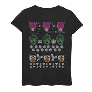 Marvel Avengers Classic Retro Ugly Christmas Sweater Tee