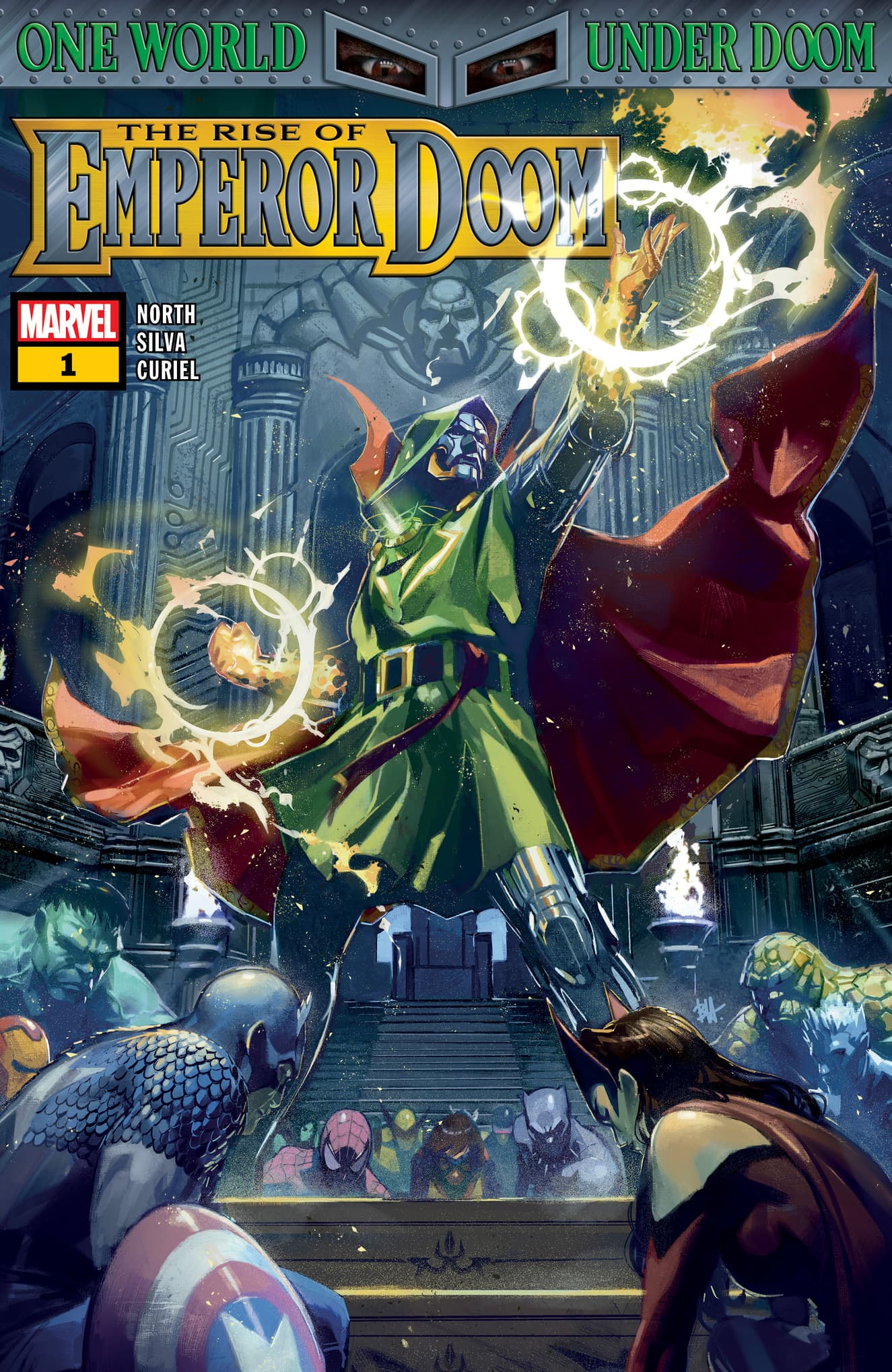 THE RISE OF EMPEROR DOOM #1 Capa por BEN HARVEY