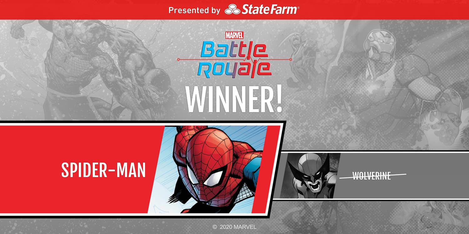 Marvel Battle Royale Round 2 Match 2 Spider-Man vs. Wolverine Spider-Man Wins