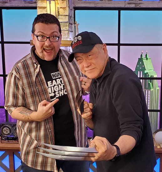 Ryan "Agent M" Penagos and Larry Hama at This Week in Marvel