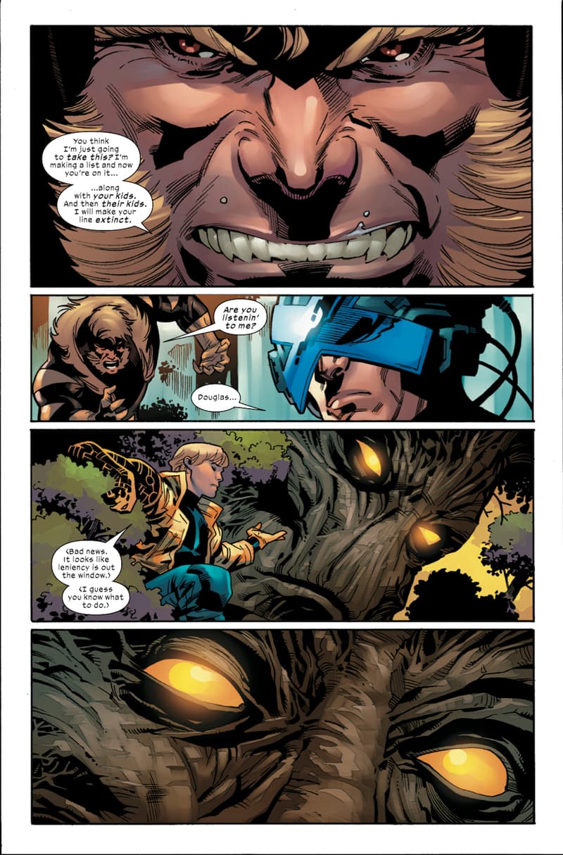 SABRETOOTH #1 preview pages by Leonard Kirk with colors by Rain Beredo and letters by VC's Cory Petit