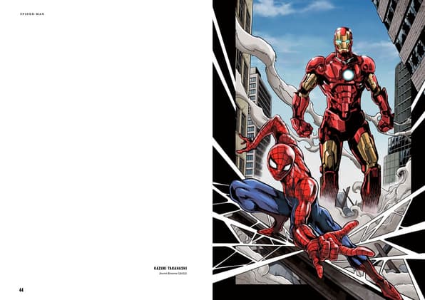 Interior Page from Marvel Comics: A Manga Tribute featuring Iron Man and Spider-Man