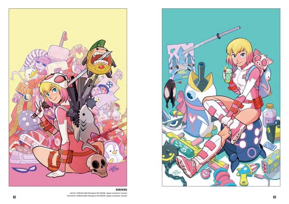 Japan-exclusive covers from Marvel Comics: A Manga Tribute featuring Gwenpool