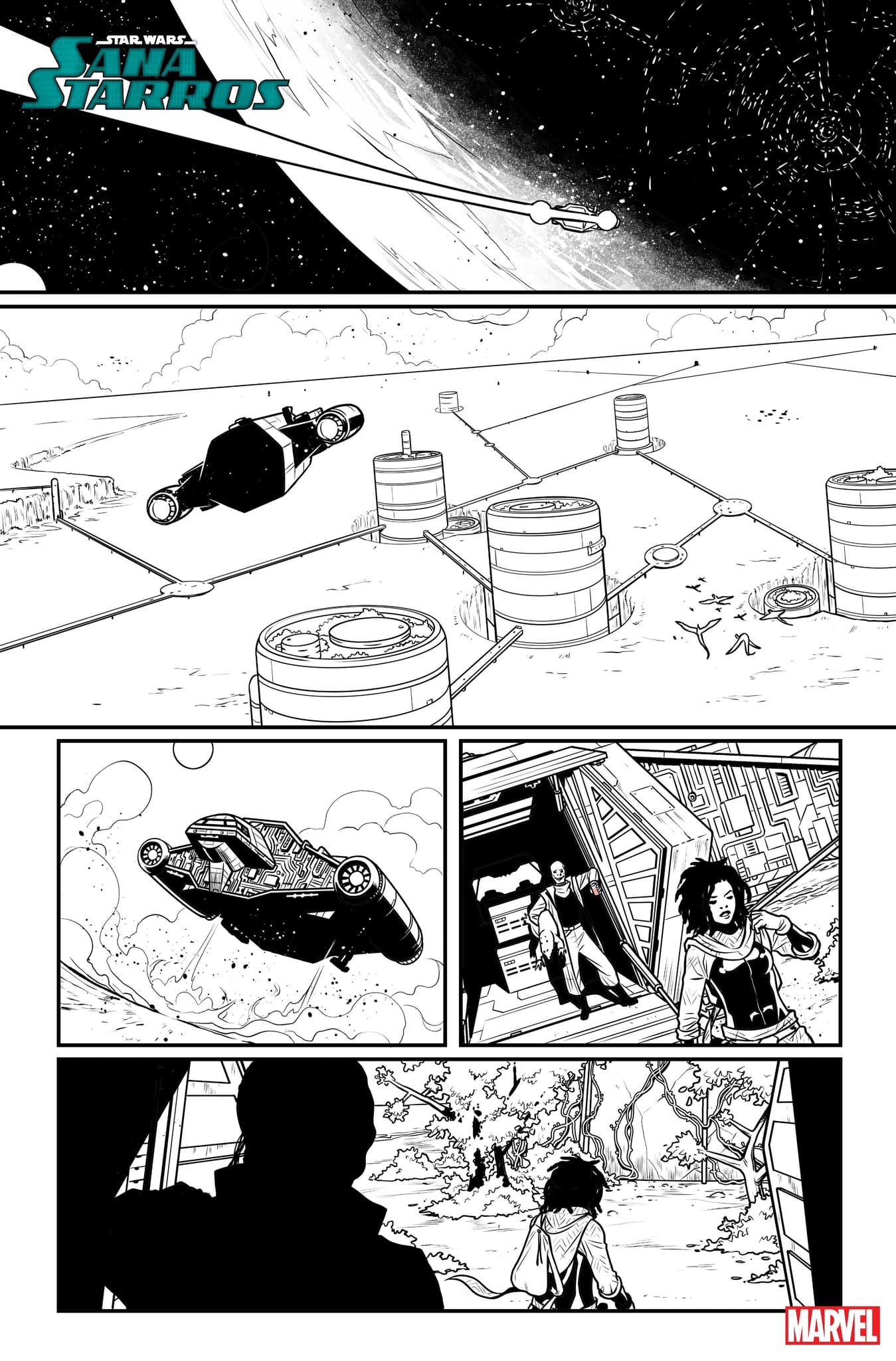 STAR WARS: SANA STARROS #1 interior artwork by Pere Pérez