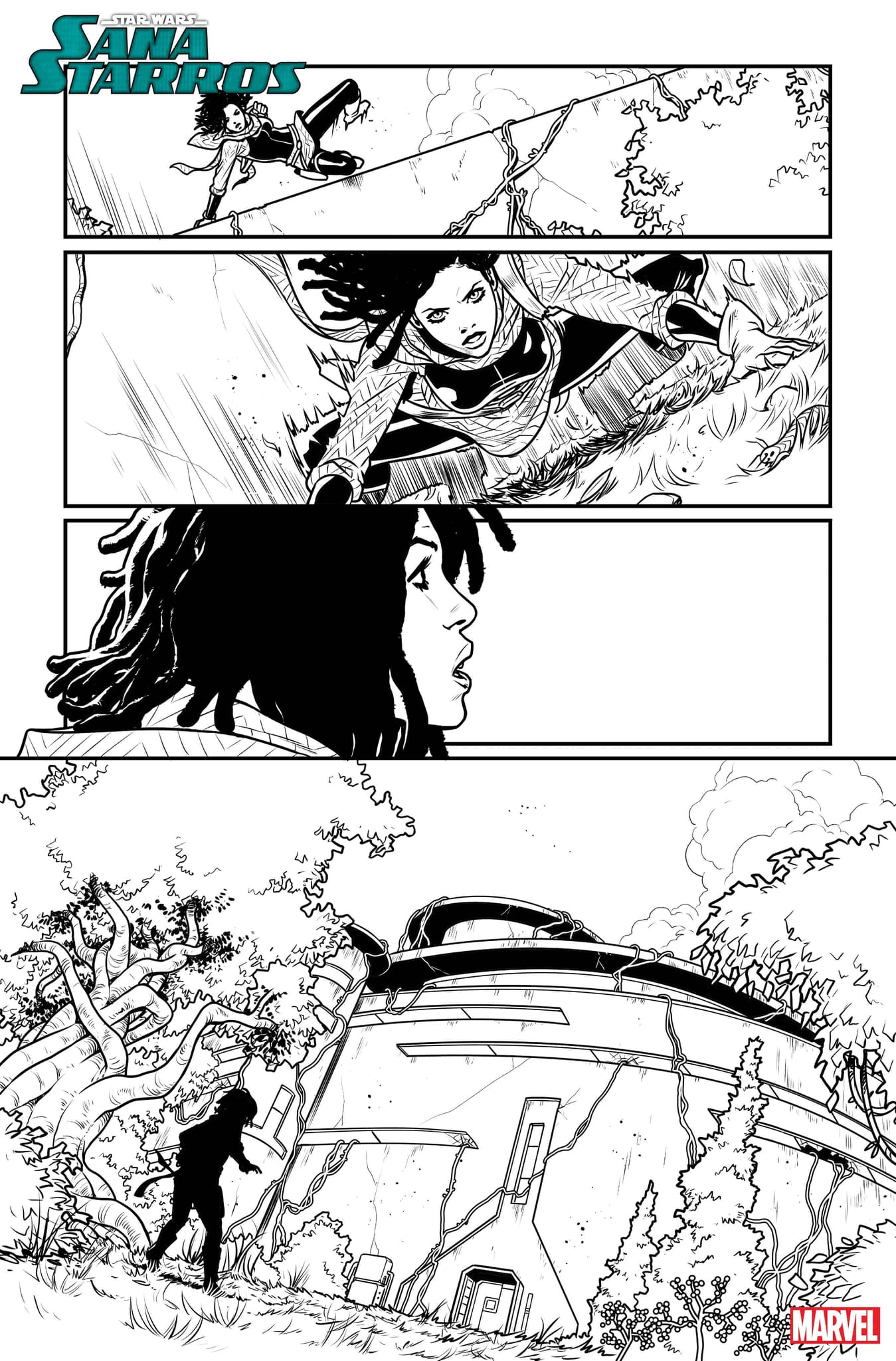 STAR WARS: SANA STARROS #1 interior artwork by Pere Pérez