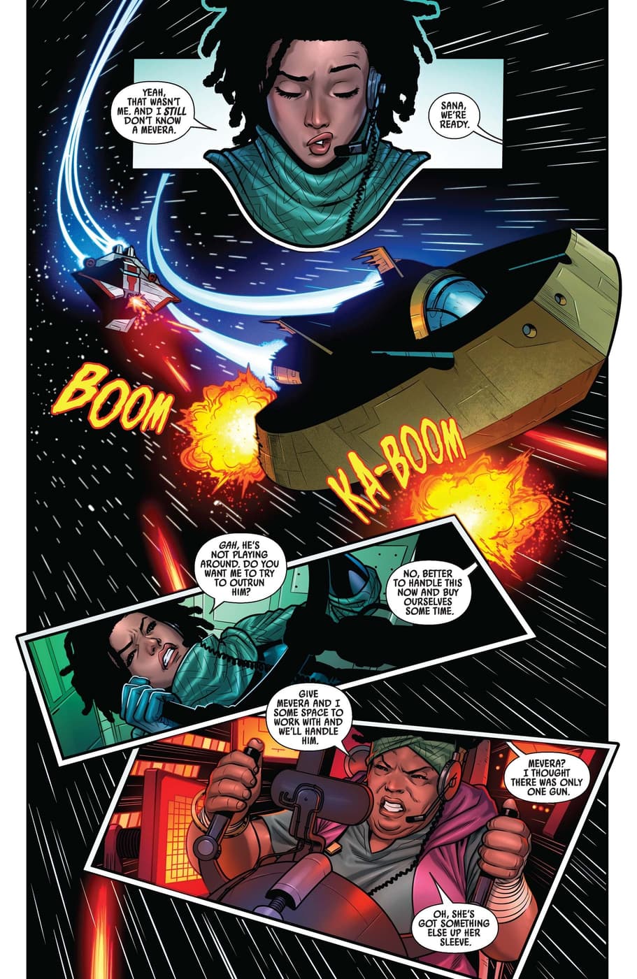 Preview page from STAR WARS: SANA STARROS (2023) #2 by Justina Ireland, Pere Pérez, and Jay David Ramos.