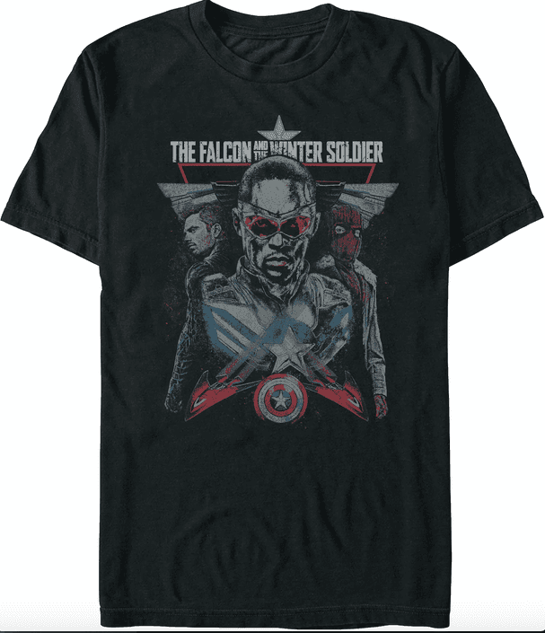 <a href=https://www.hottopic.com/product/marvel-the-falcon-and-the-winter-soldier-the-characters-t-shirt/15718030.html>The Characters T-Shirt</a> / Hot Topic