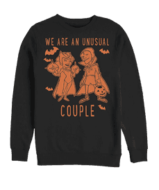 Unusual Couple sweatshirt / shop it <a href=”https://www.hottopic.com/product/marvel-wandavision-we-are-an-unusual-couple-costume-crew-sweatshirt/15793917.html”>here</a>