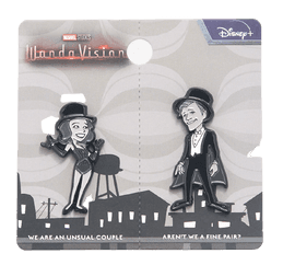 WandaVision Talent Show Enamel Pin Set / shop it <a href=https://www.boxlunch.com/product/marvel-wandavision-talent-show-enamel-pin-set---boxlunch-exclusive/16793766.html>here</a>