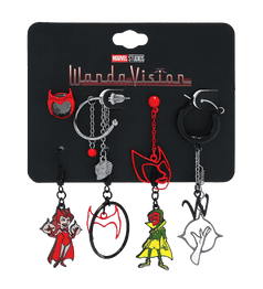 WandaVision Mix & Match Earring Set / shop it <a href=https://www.boxlunch.com/product/marvel-wandavision-mix-match-earring-set---boxlunch-exclusive/17400115.html>here</a>
