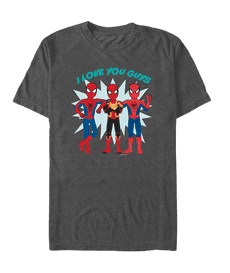 Love You Spiders t-shirt / shop it <a href=https://www.boxlunch.com/product/marvel-spider-man-love-you-spiders-t-shirt/17894399.html>here</a>