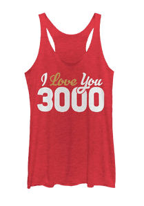 3,000 Loves tank top / shop it <a href=https://www.boxlunch.com/product/marvel-iron-man-3000-loves-womens-tank-top/13267543.html>here</a>