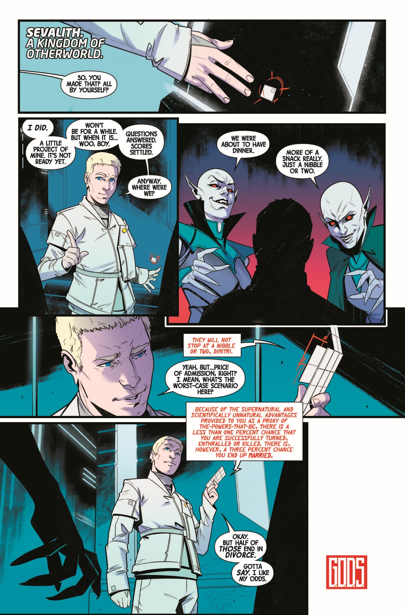 SCARLET WITCH (2023) #7: G.O.D.S. Bonus Page by Jonathan Hickman and Lorenzo Tammetta