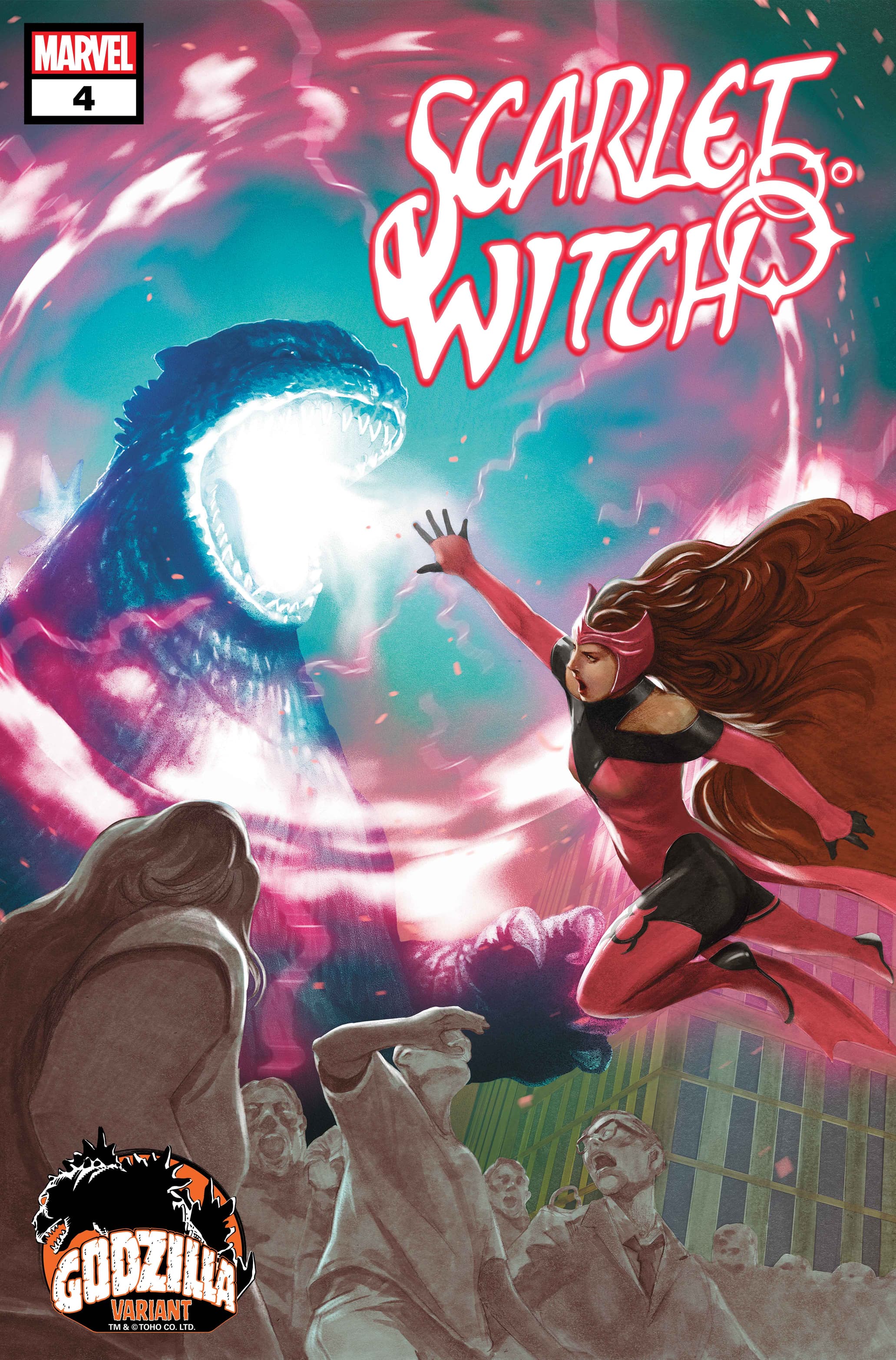 SCARLET WITCH #4 Godzilla Variant Cover by Mitsuhiro Arita