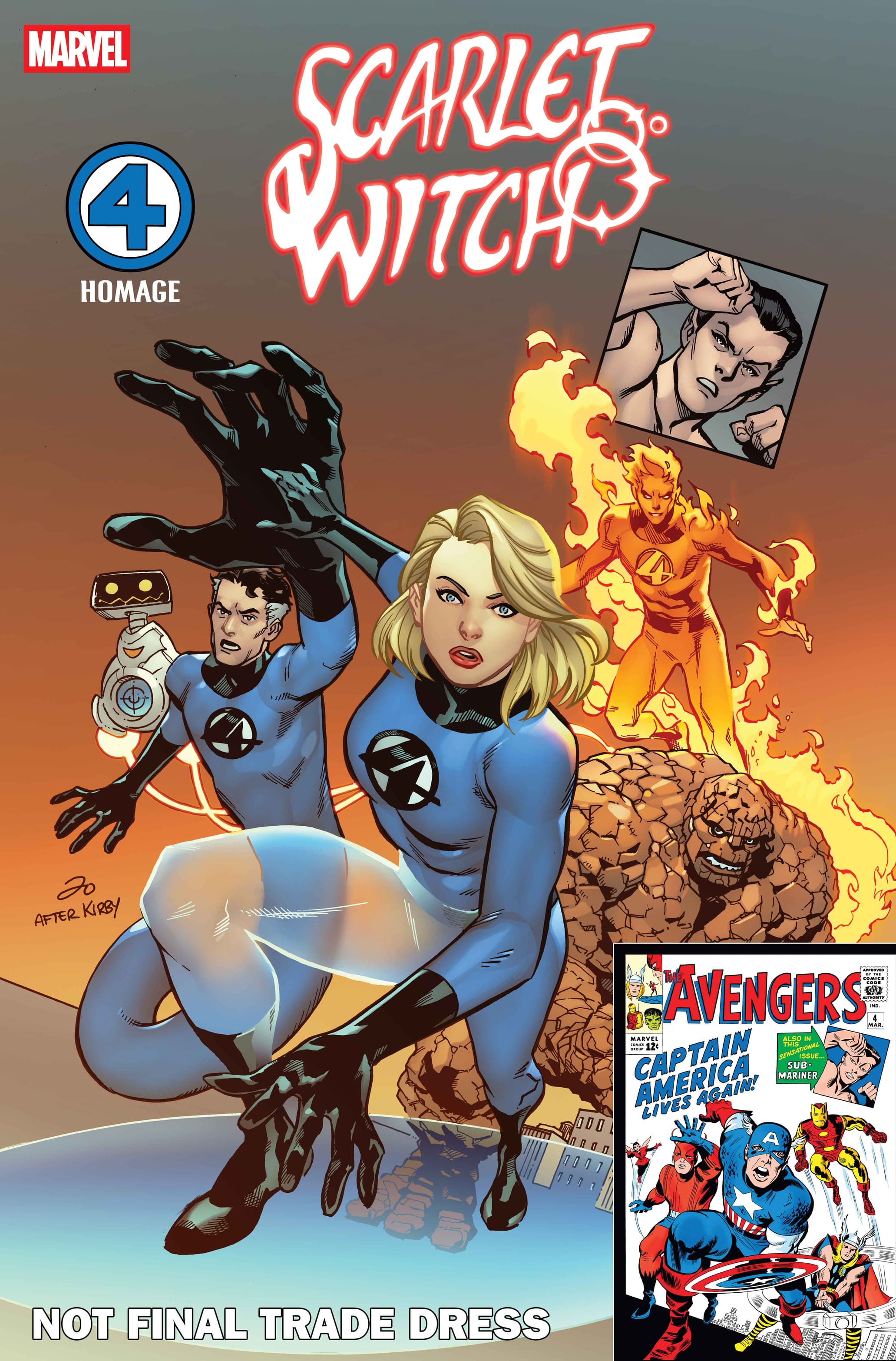 SCARLET WITCH #8 Fantastic Four Homage Variant Cover by Marcus To
