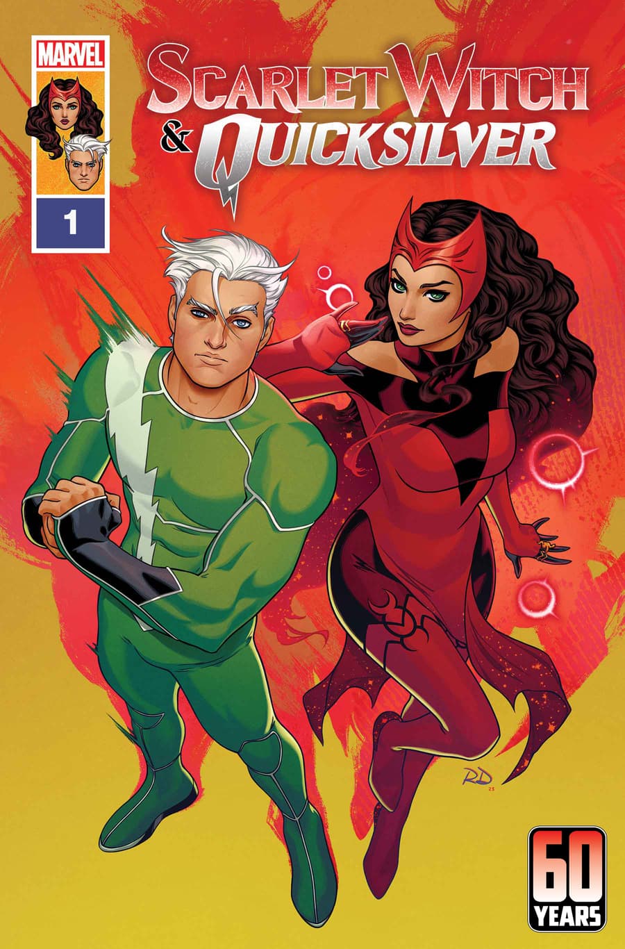 SCARLET WITCH & QUICKSILVER #1 cover by Russell Dauterman
