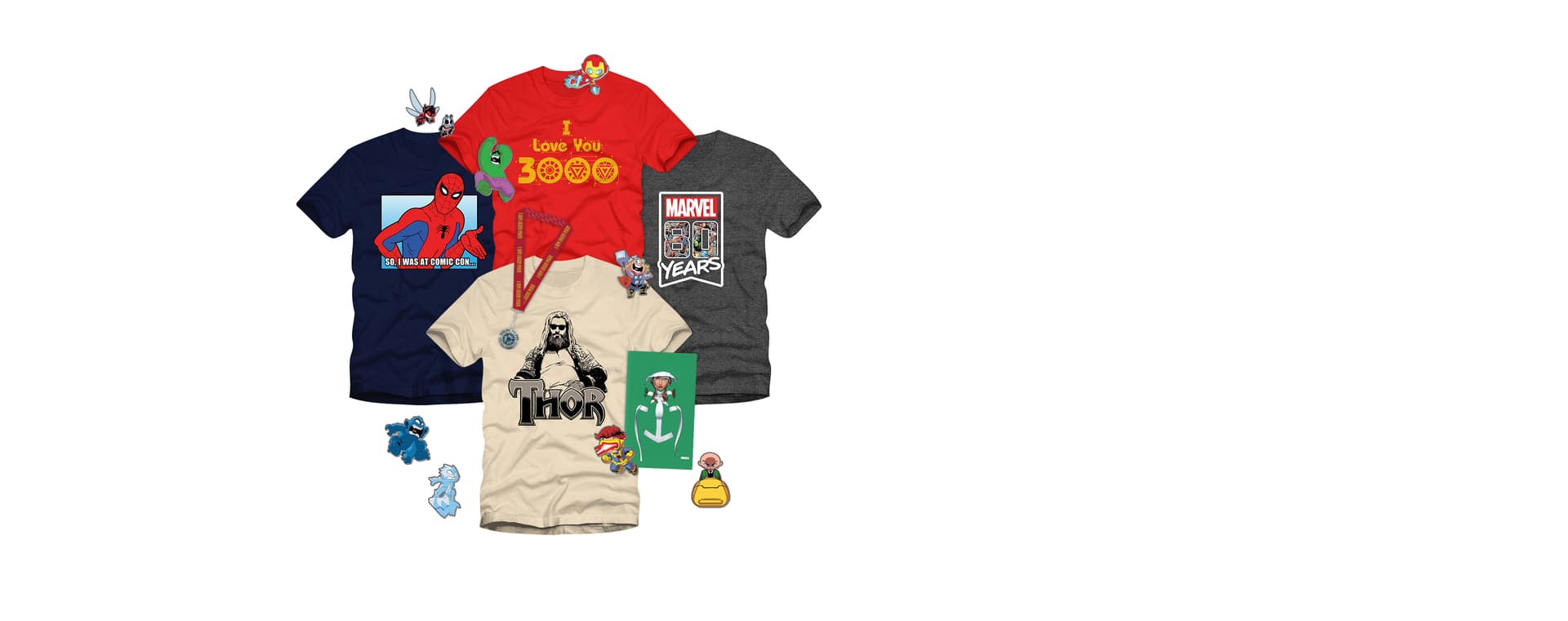 San Diego Comic-Con 2019 Marvel Booth #2329 Marvel Merchandise Comics T-shirts and more!