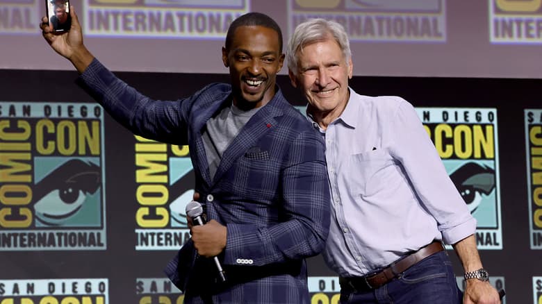 Anthony Mackie and Harrison Ford at SDCC 2024