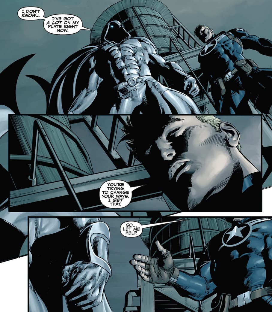 Steve Rogers makes an offer in SECRET AVENGERS (2010) #1.