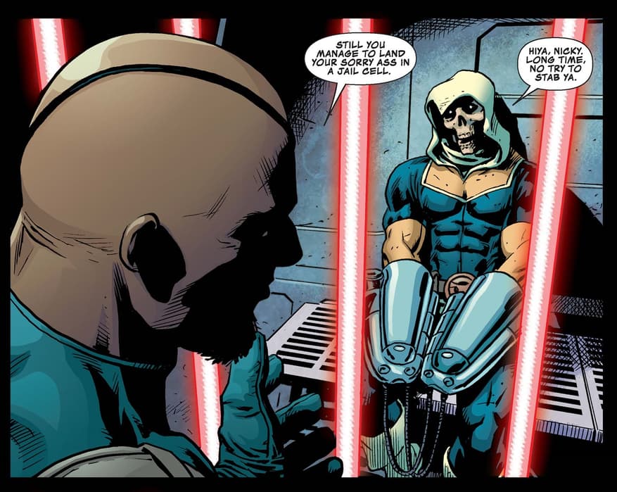 Nick Fury recruits Taskmaster.