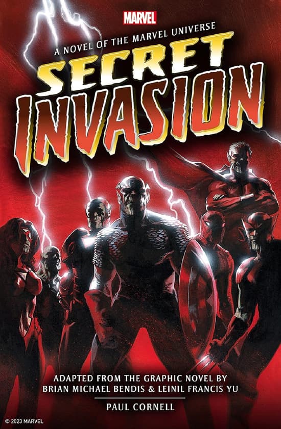 Cover to Marvel’s Secret Invasion Prose Novel by Paul Cornell.