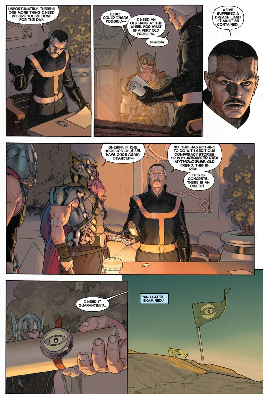 Sheriff Strange gives the orders in SECRET WARS (2015) #2.